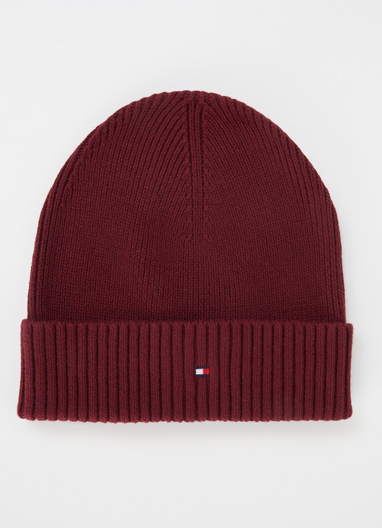Tommy Hilfiger Flag Pima chunky knit hat with logo