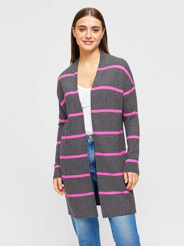 miss goodlife Cardigan in Grau/ Pink günstig kaufen