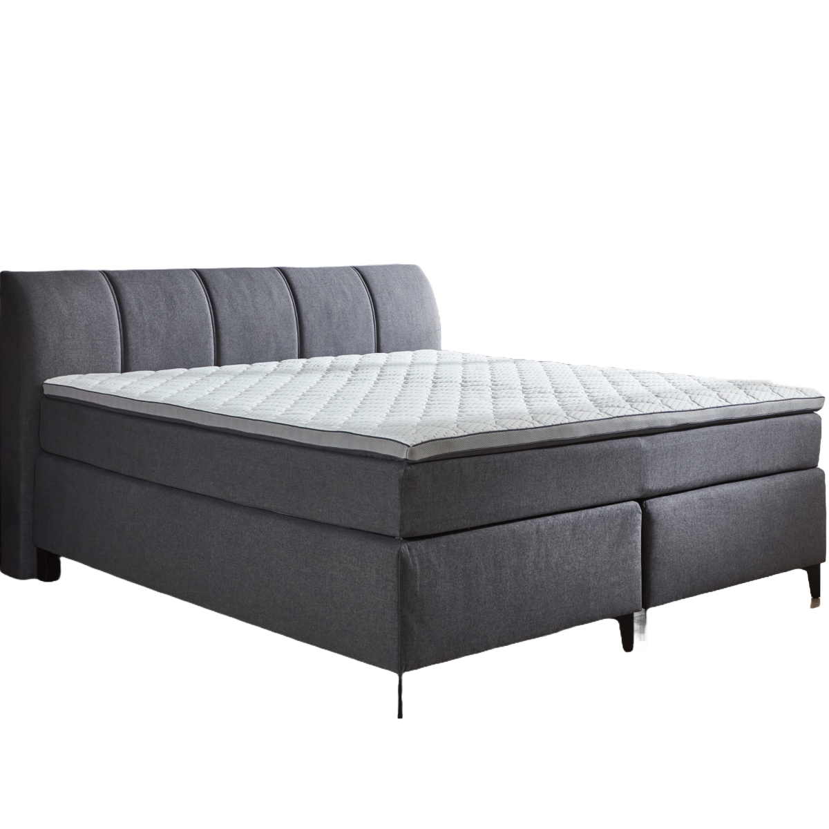 Sun Garden Boxspringbett Davie Anthrazit 180 x 200 cm