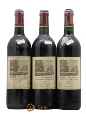 Château Duhart-Milon 4ème Grand Cru Classé  1990 - Lot de 3 Bouteilles