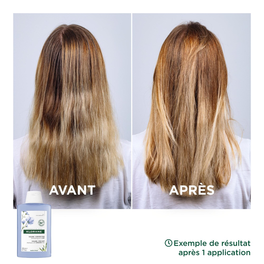 Klorane Lin - Shampoing volume aux fibres de Lin Shampoing