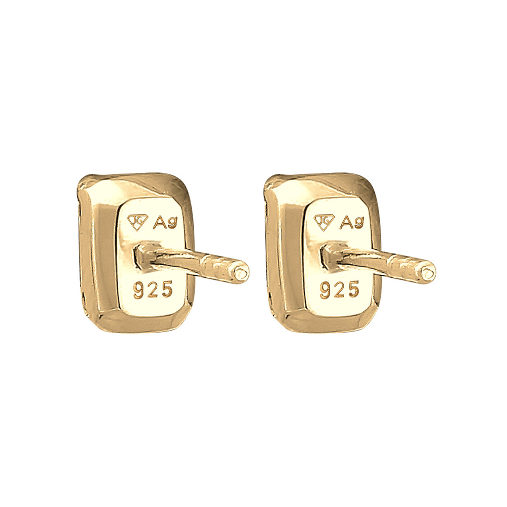 Elli Elli Boucles d'Oreilles Femmes Clous d'oreilles Basique Rectangle Geo avec Crista Boucles d'oreilles