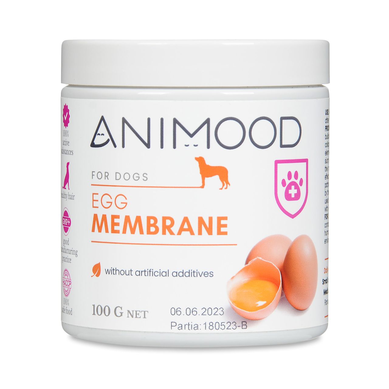 Animood Hühnereimembran für Hunde - Ergänzung 100g