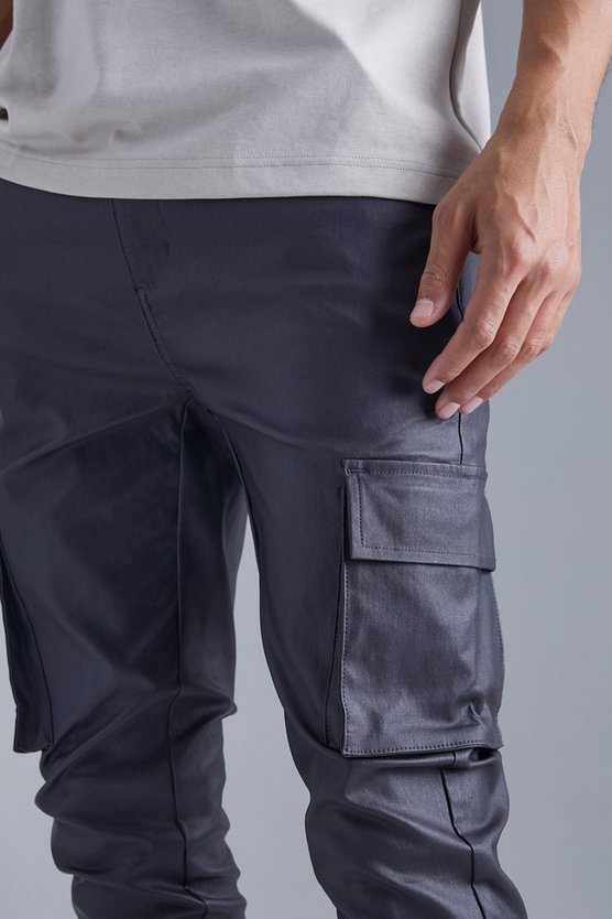 Tall beschichtete Twill Cargo-Hose