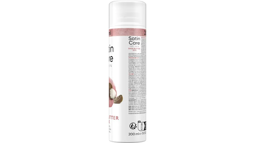Gillette Satin Care Rasiergel Dry Skin Shea Butter Silk 200 ml