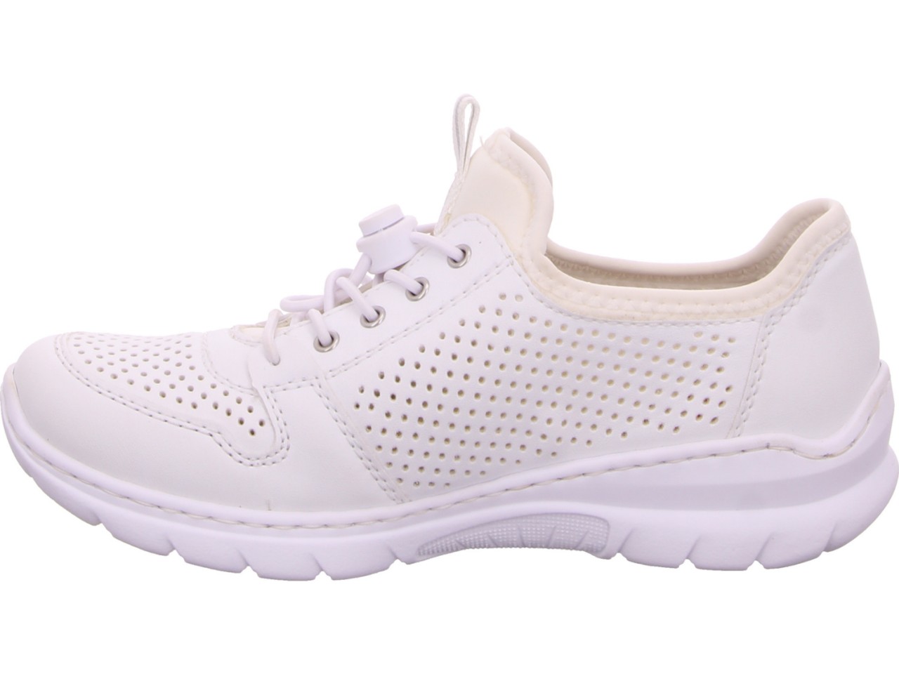 RIEKER Sportliche Slipper weiss