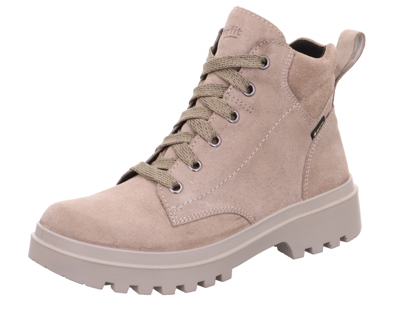 ABBY - BeigeBoots mit Reißverschluss