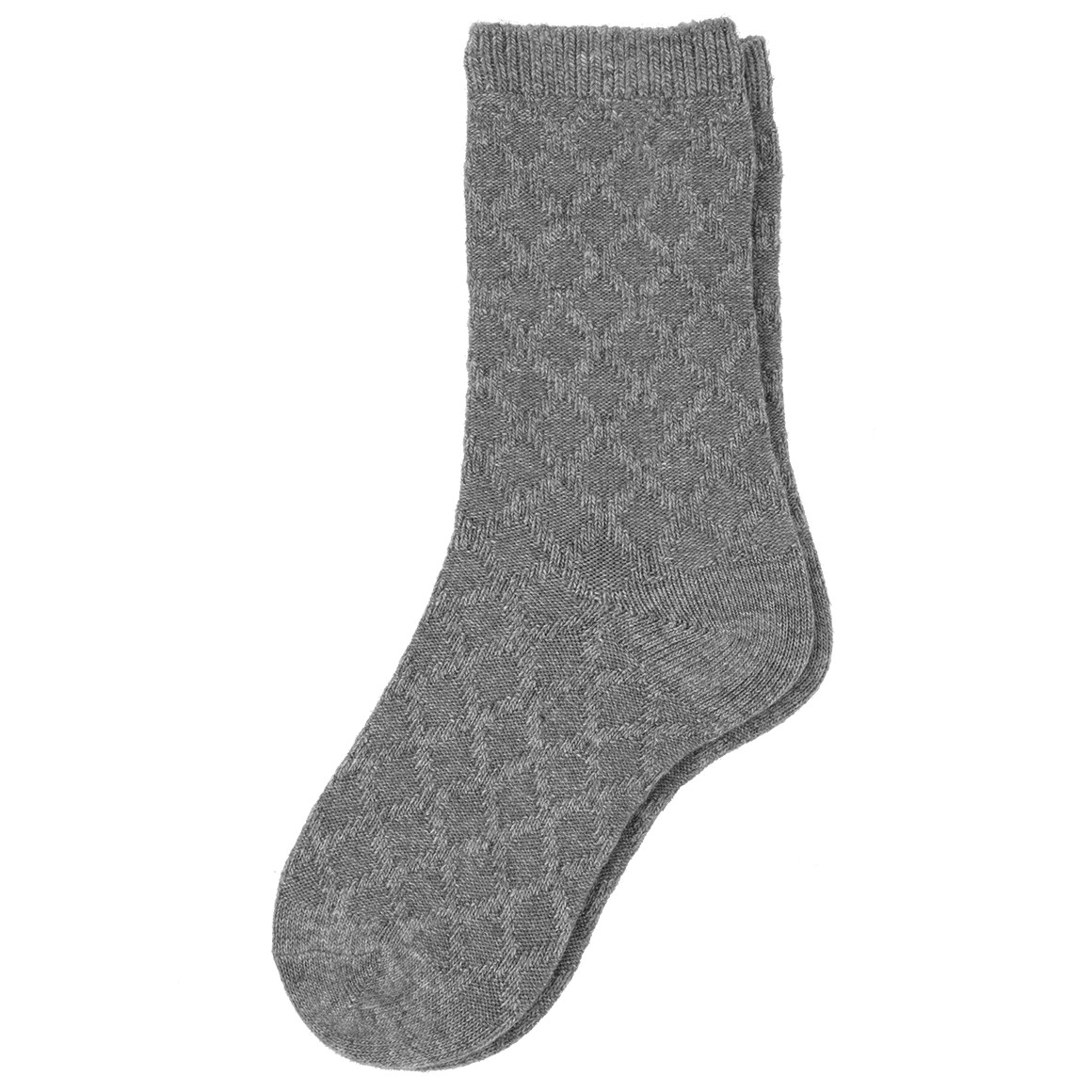 1 Paar Damen Socken mit Zopfmuster