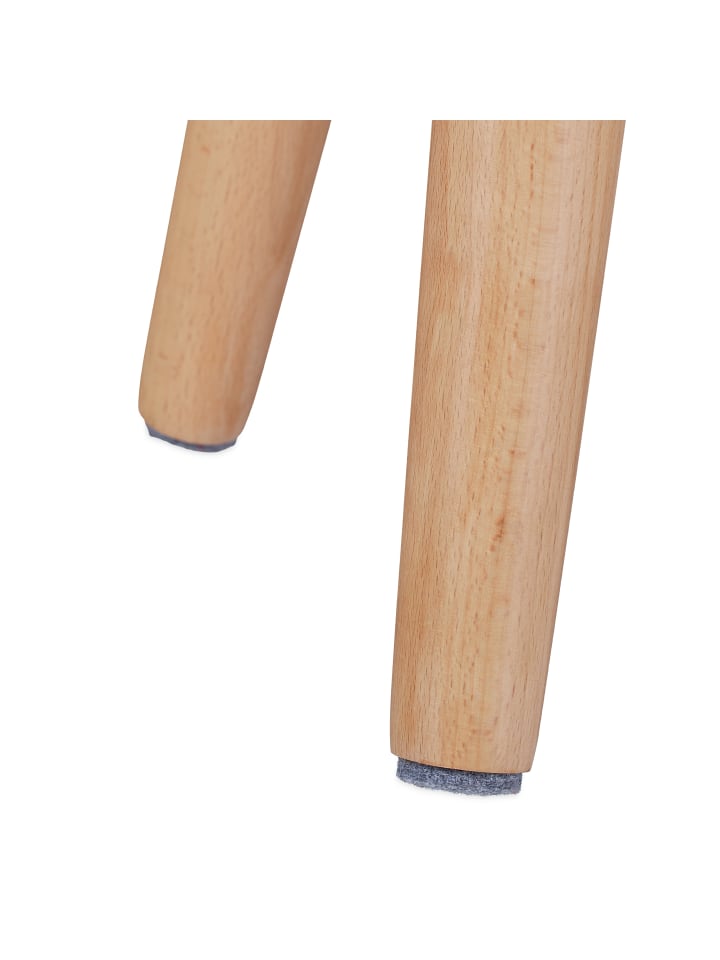 relaxdays Sitzhocker in Grau/ Natur - (H)45,5 x Ø 37 cm günstig kaufen onesize