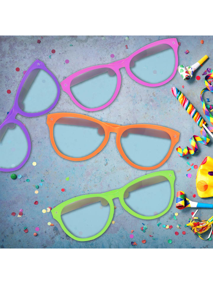 relaxdays 4 x Partybrille in Bunt günstig kaufen onesize