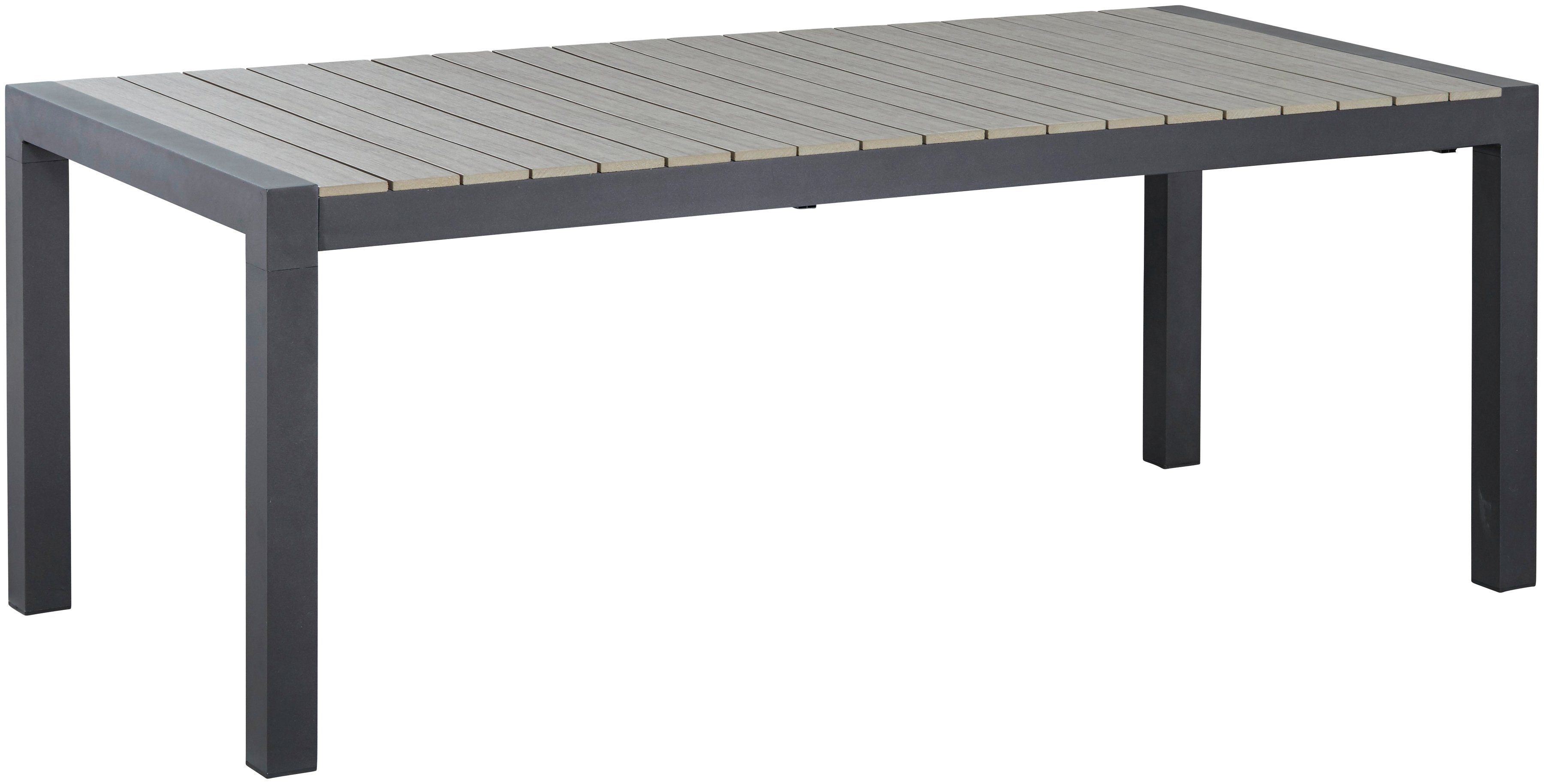 KONIFERA Garten-Essgruppe Alva, (Set, 13-tlg., Alu, Polyrattan), 6x Stuhl, 1 Tisch ausziehbar 205-275 cm