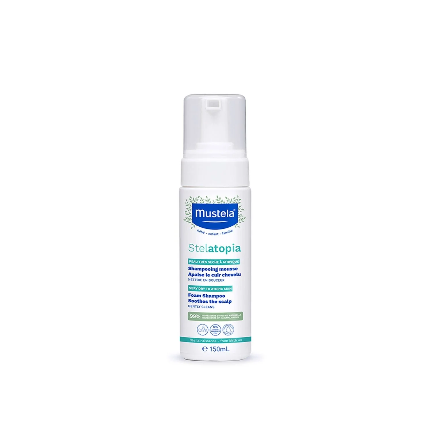 Shampoo Mousse Stelatopia para Pele Atópica - Cuidados com o Bebê, Produtos Infantis, Shampoo Suave