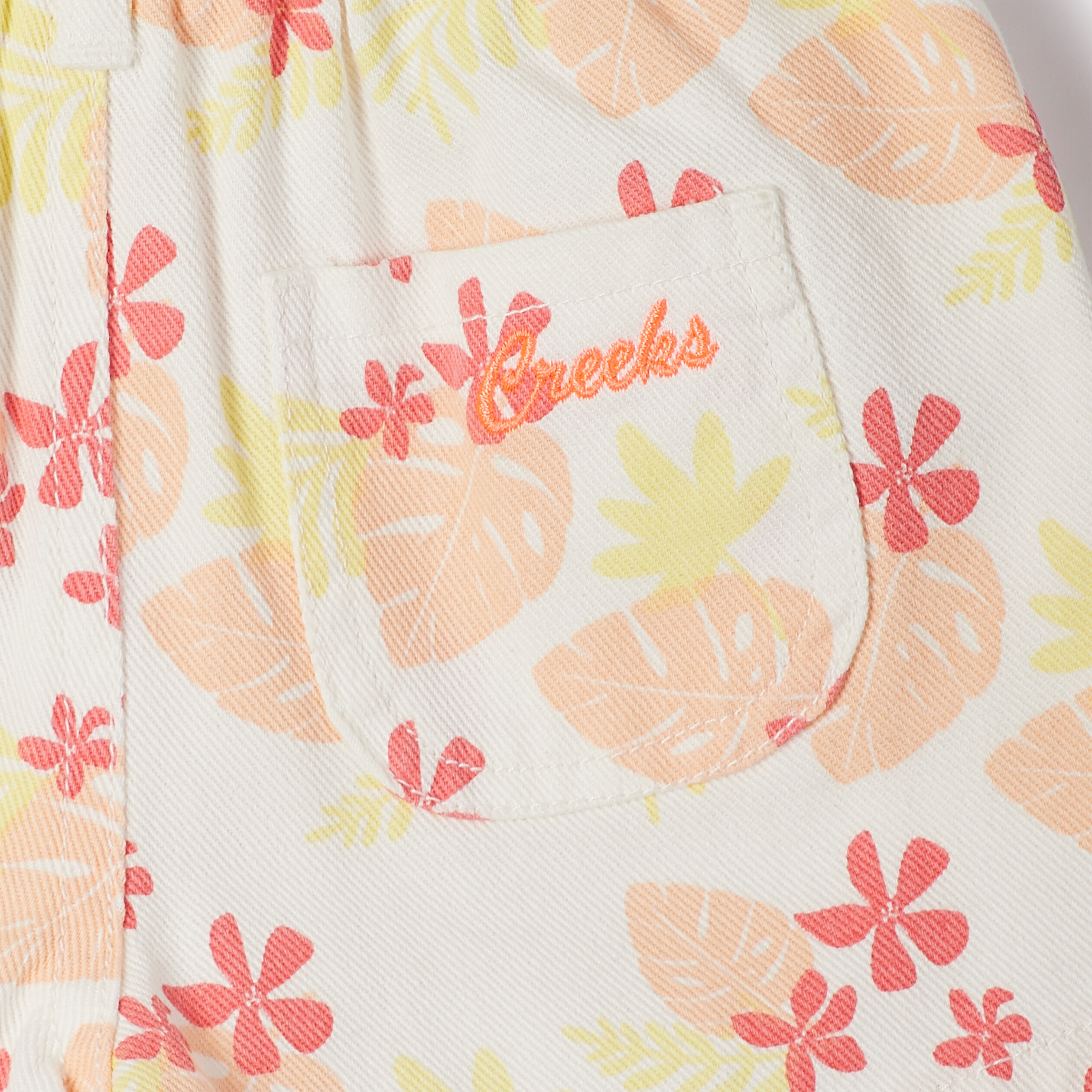 Short coton taille élastiquée Creeks ecru bébé fille | La Halle