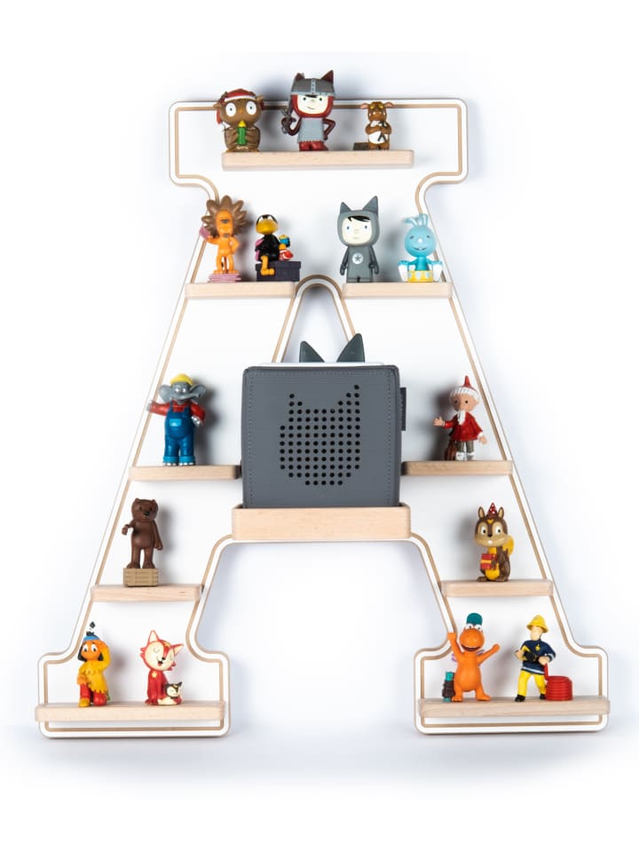 BOARTI Holz Regal Buchstabe A für Toniebox Tonies Figuren in Weiß günstig kaufen onesize