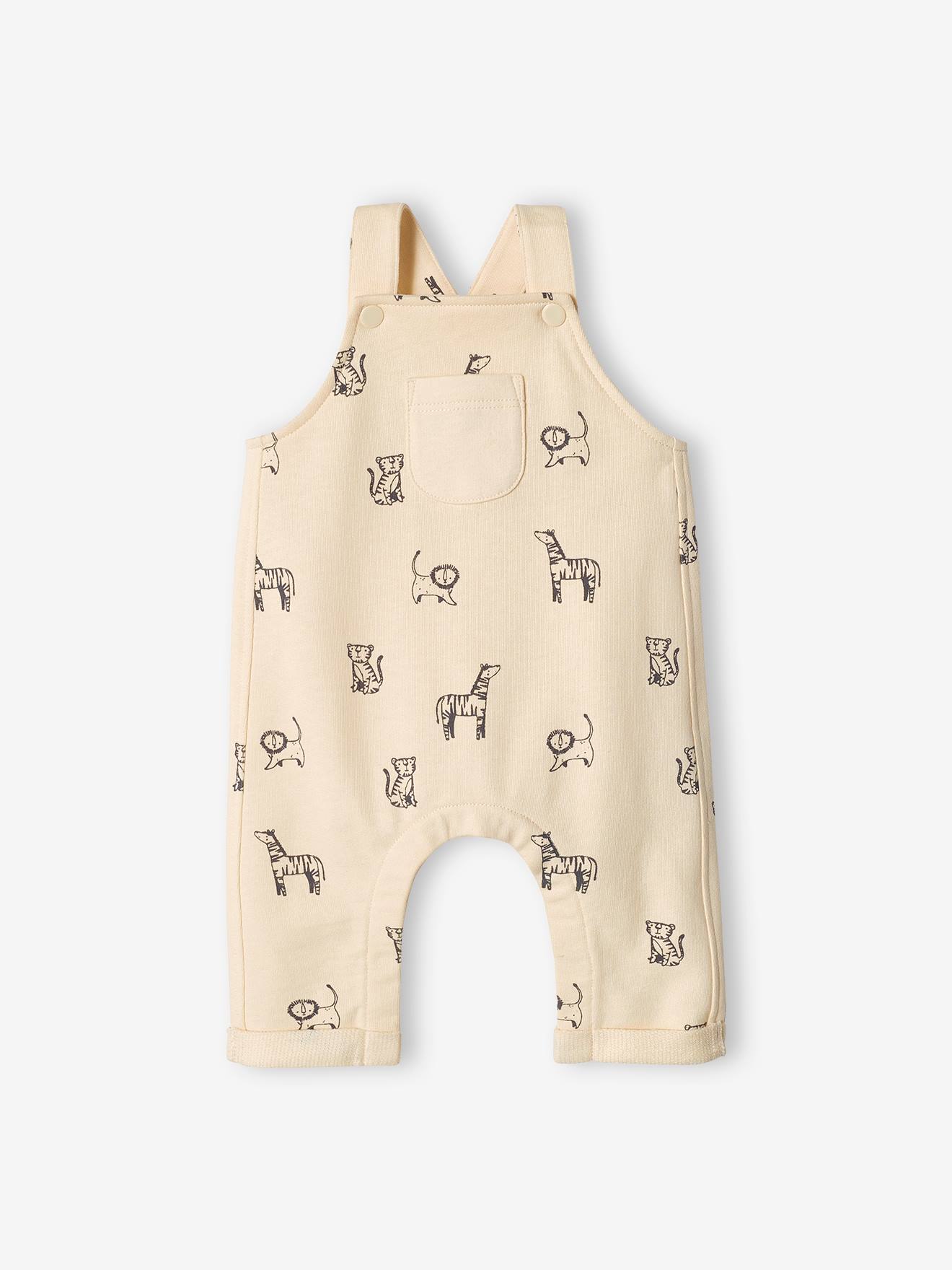 Ensemble bébé naissance bob, body et salopette bateaux blanc/bleu