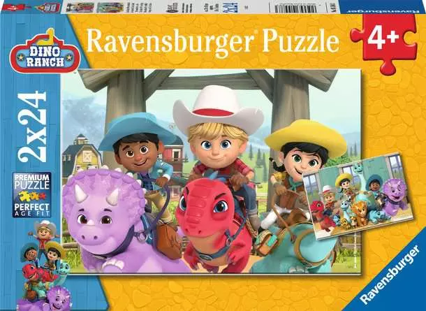 Kinderpuzzle ab 4 Jahren - Dino Ranch Freundschaft - 24 Teile