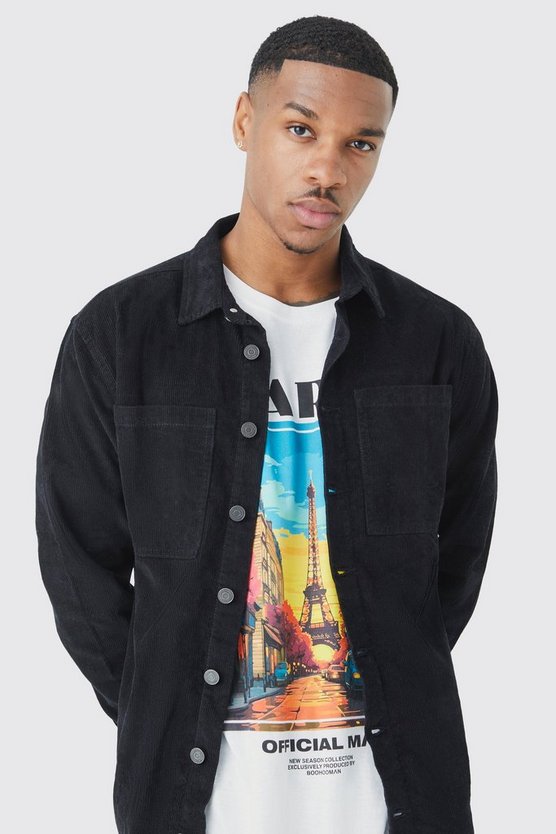 Cargo-Overshirt aus Cord