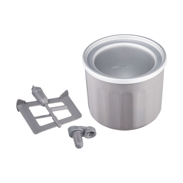 Küchenmaschine Digital, mit Eisschüssel, 4 in 1, titan (MD 18440)