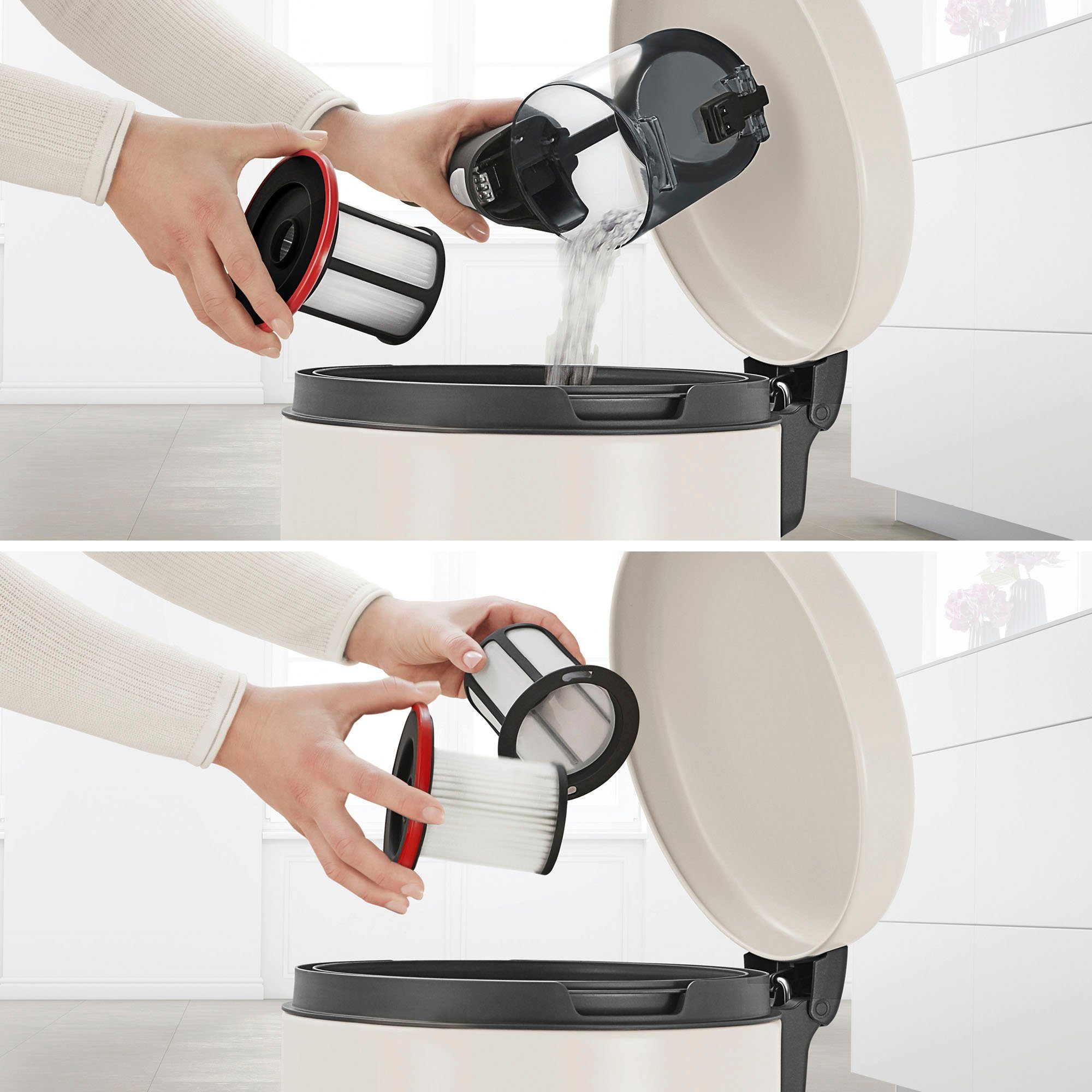 BOSCH Akku-Stielstaubsauger Unlimited Serie 6, schwarz, BKS6111P, beutellos, 18V Power for ALL Akku, inkl. Möbelpinsel