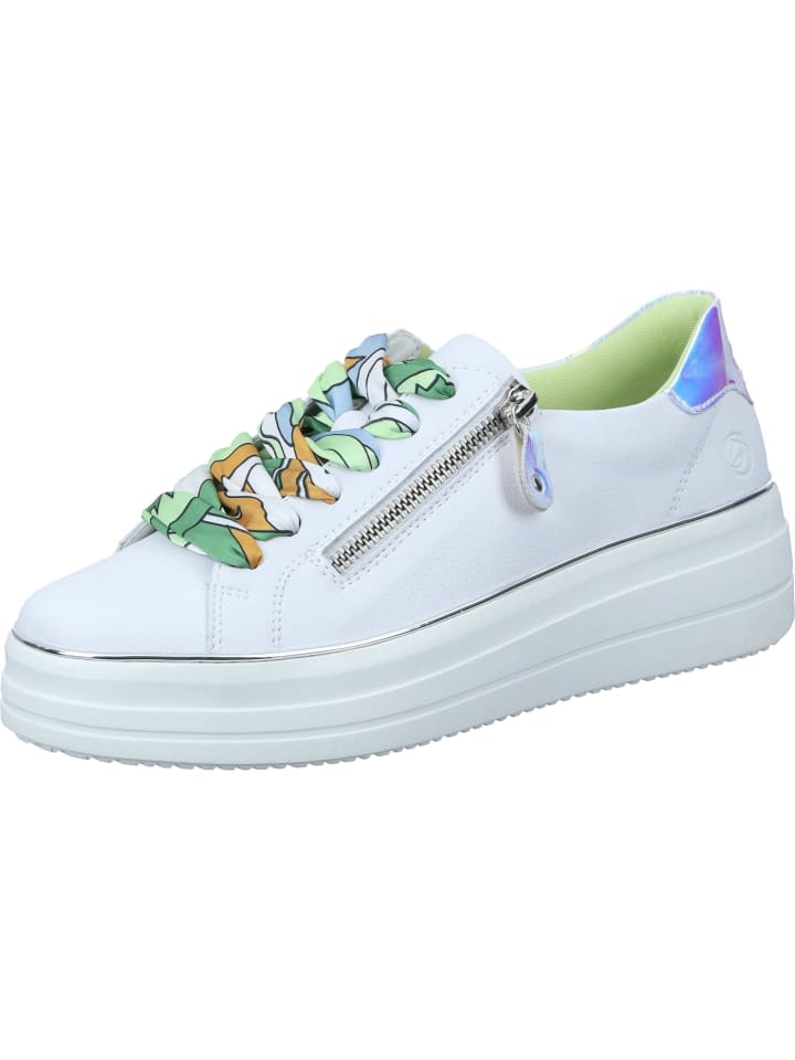 remonte Schnürschuhe, Sneakers Low in weiss/silber-multi günstig kaufen