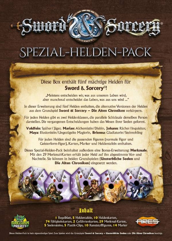Sword & Sorcery: Die Alten Chroniken - Alternative Helden & Geisterformen Spezial-Helden-Pack (Erw.)