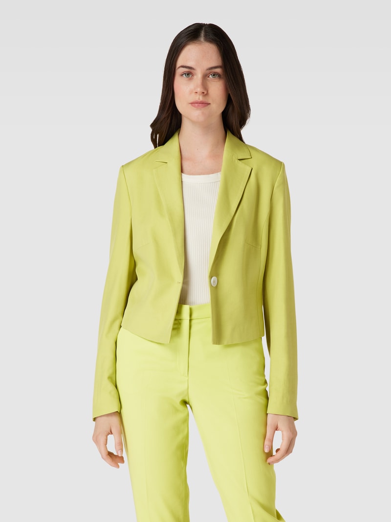 Blazer mit Reverskragen in hellgrün