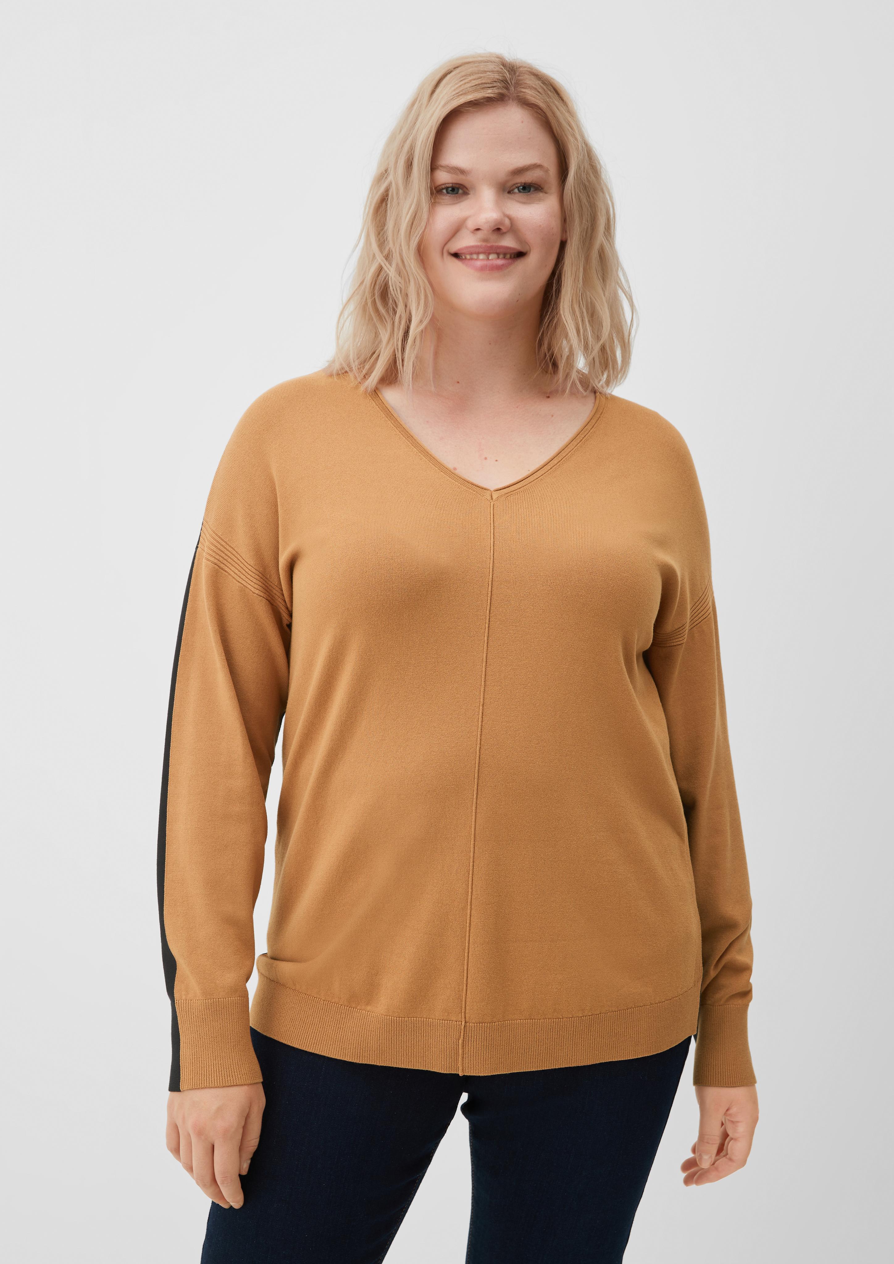 Feinstrickpullover mit V-Neck  2122004-87W0
