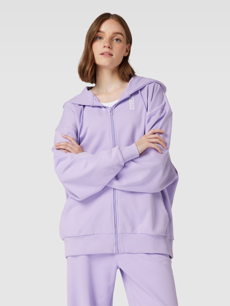 Sweatjacke mit Kapuze Modell 'DAKATA' in flieder