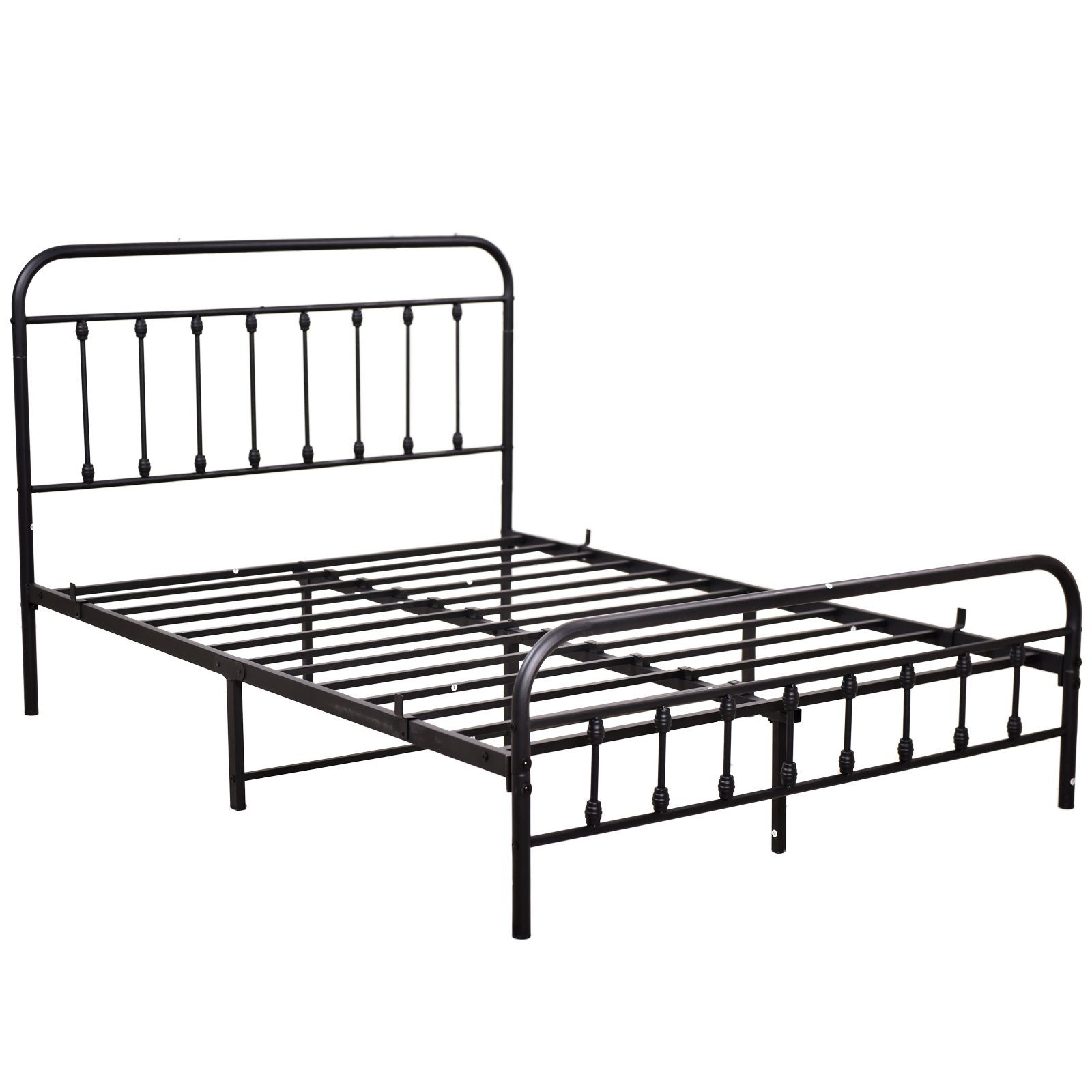 OKWISH Metallbett Bett Tagesbett Eisenbett Doppelbett (Modern Gästebett Jugendbett, Bettrahmen Metallbett Bettgestell aus Metall mit Lattenrost), ohne Matratze