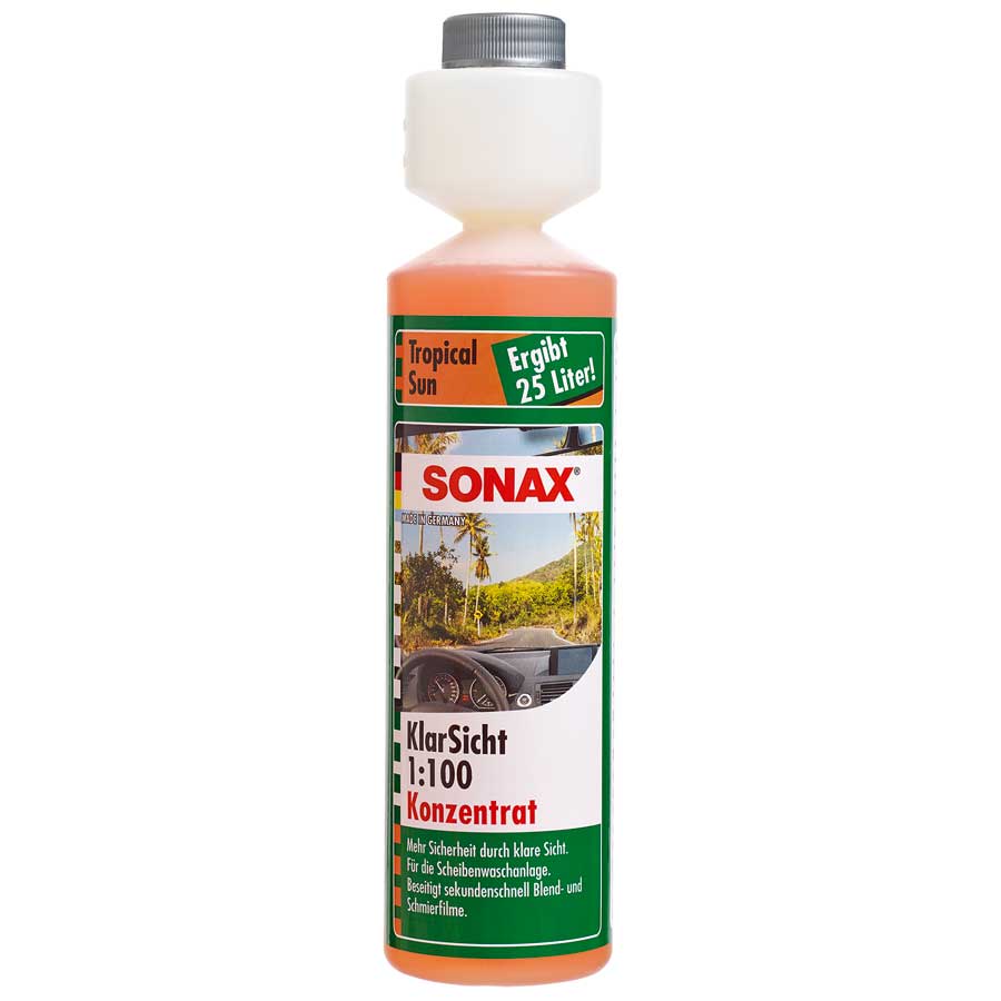 SONAX 387141 KlarSicht 1:100 Konzentrat Tropical Sun 250 ml - ATU