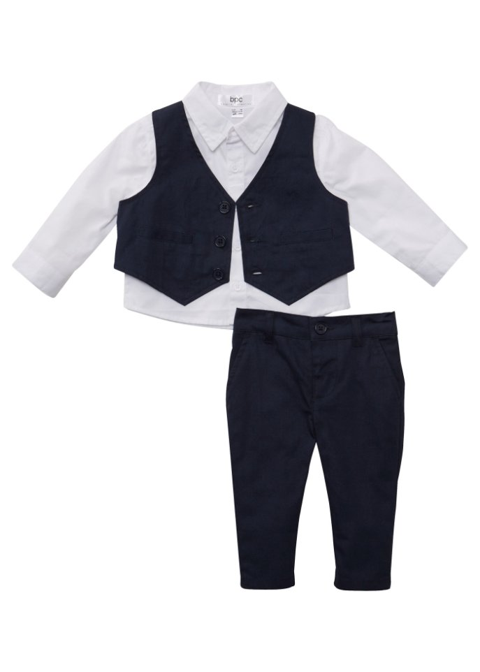 Baby Hemd + Weste + Hose (3-tlg. Set)