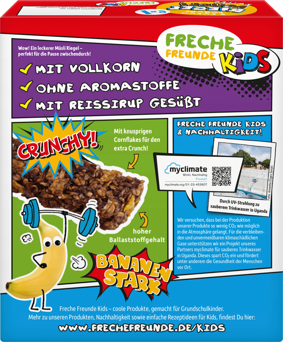 Kindersnack Fruchtriegel Banane & Kakao, ab 3 Jahren (6 x 26 g), 156 g