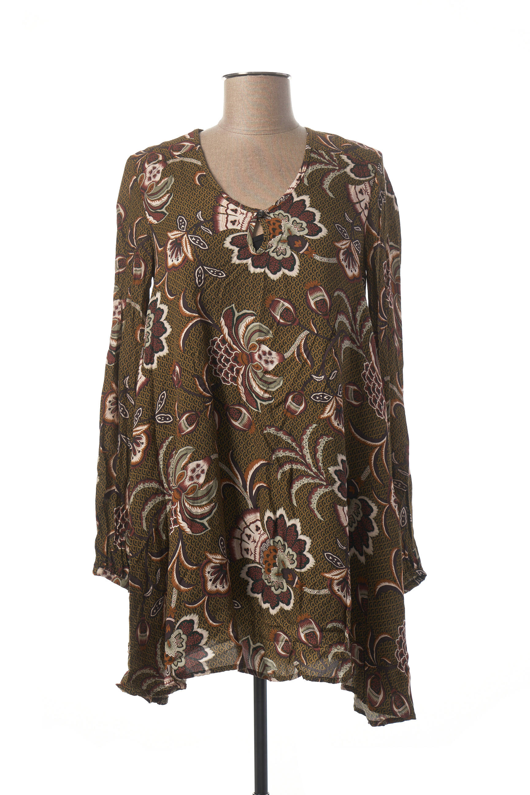 Please Tuniquemanchelongue Femme couleur vert