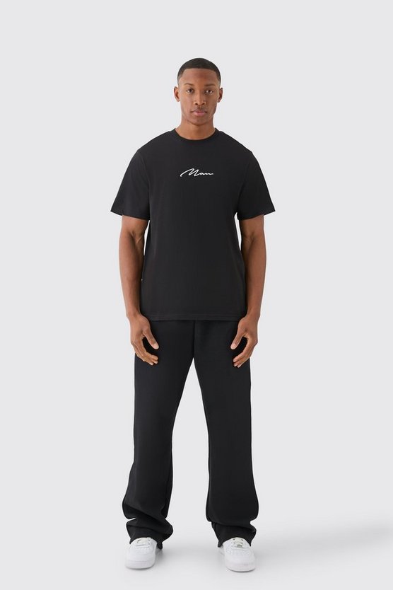 Besticktes Man Signature T-Shirt
