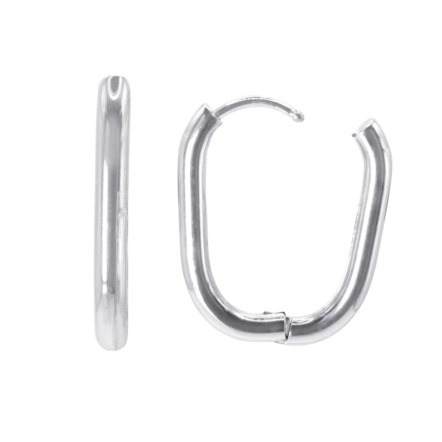 Boucles d'oreilles Heideman Elino couleur argent poli