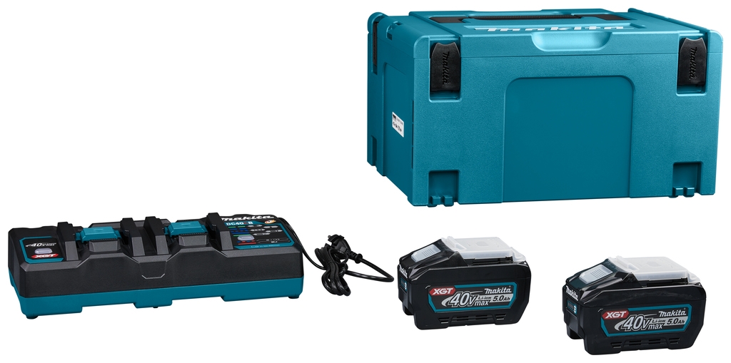 Makita Accesorii 191U13-9 Startset XGT DC40RB Dualader + 2 x Accu BL4050F 40V max 5.0Ah în MBox