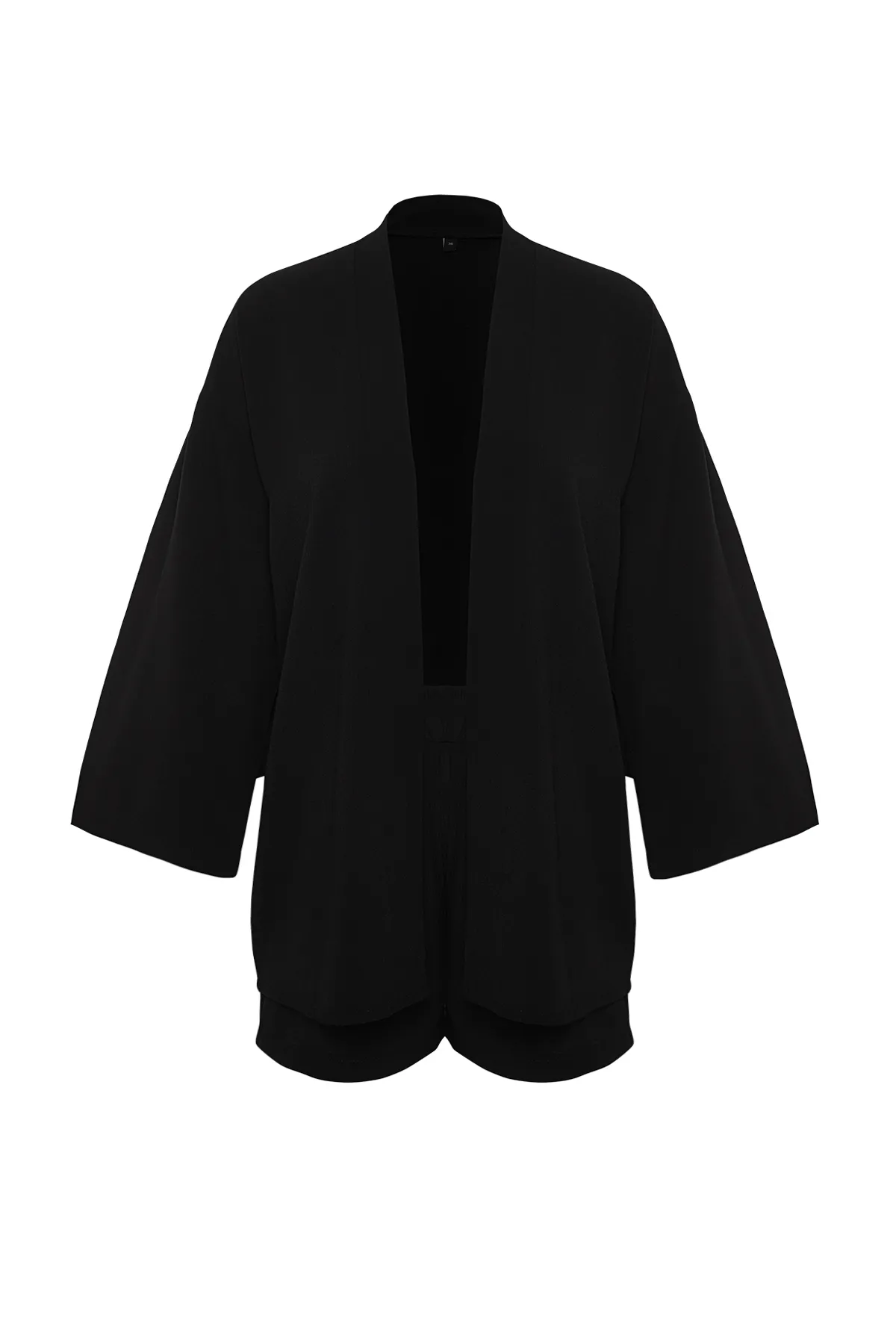 Trendyol Collection  Schwarzes gewebtes Kimono-Shorts-Set TBESS23AU00089