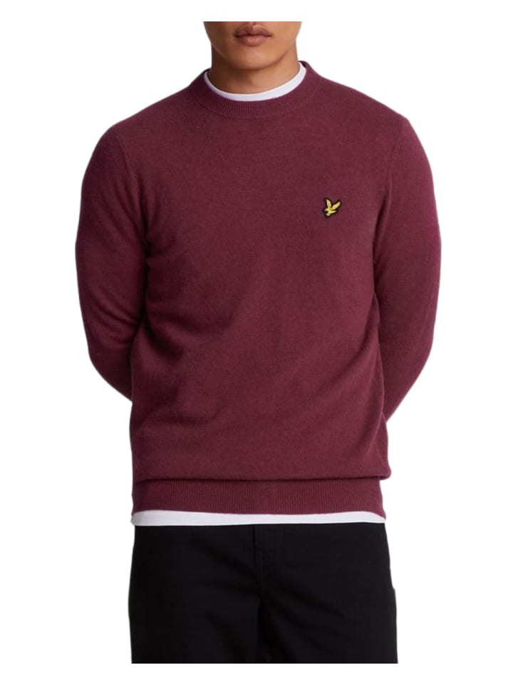 Lyle & Scott Strickpullover in Bordeaux meliert günstig kaufen S