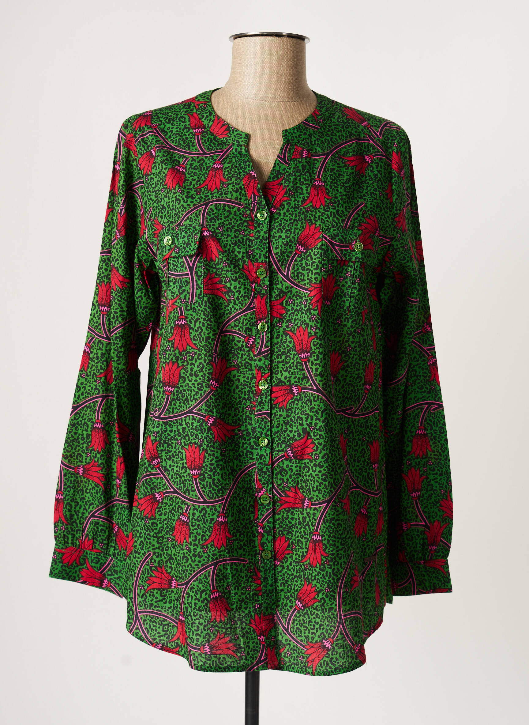 Agathe   Louise Tuniquemanchelongue Femme couleur vert