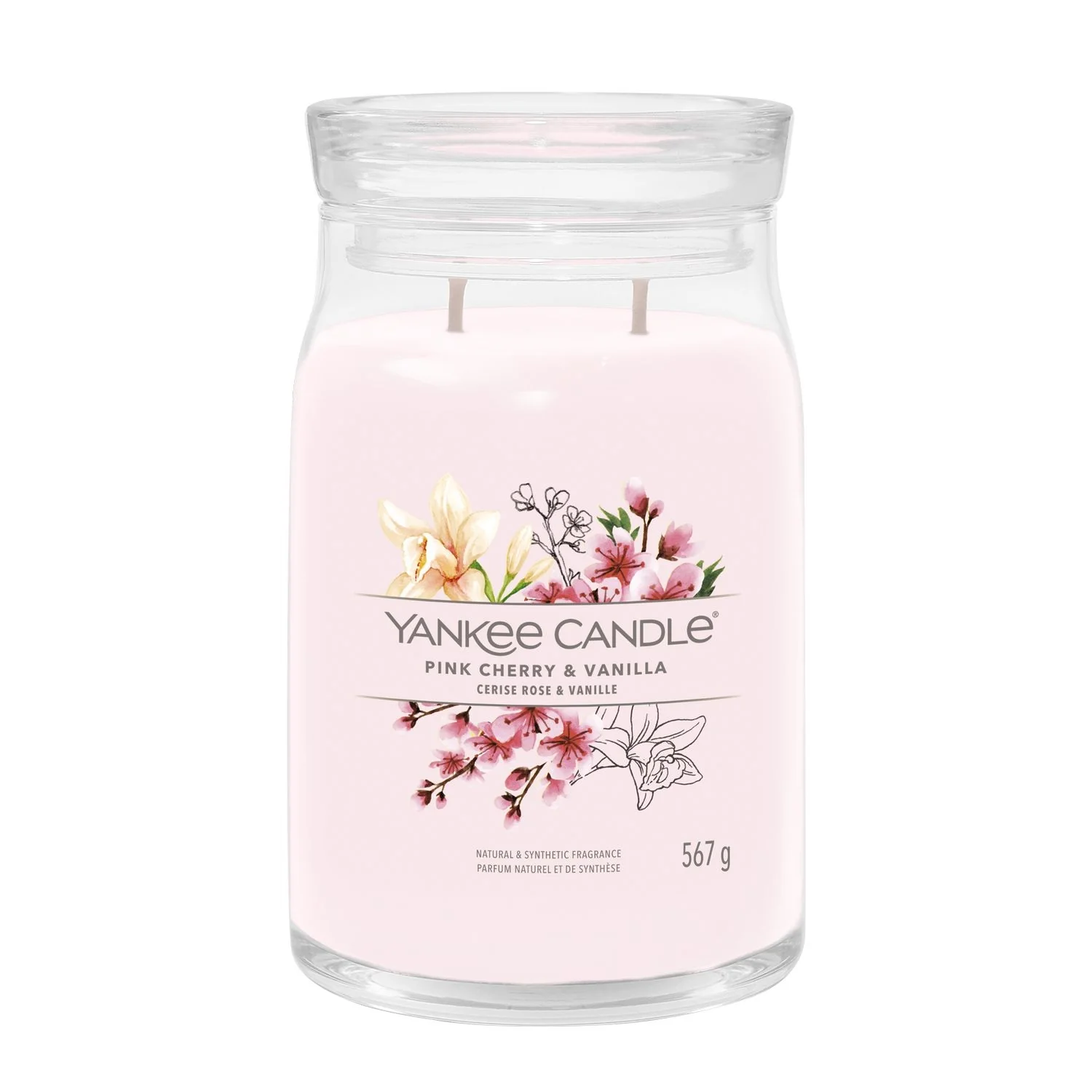 Vela aromática Signature Jar Candles Rosa Cereza y Vainilla