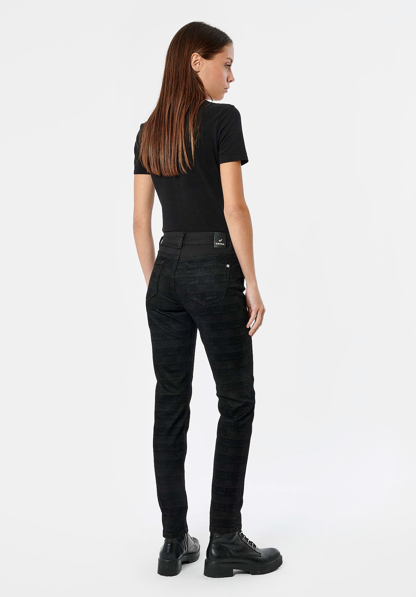 CAMIE  Jean slim noir femme
