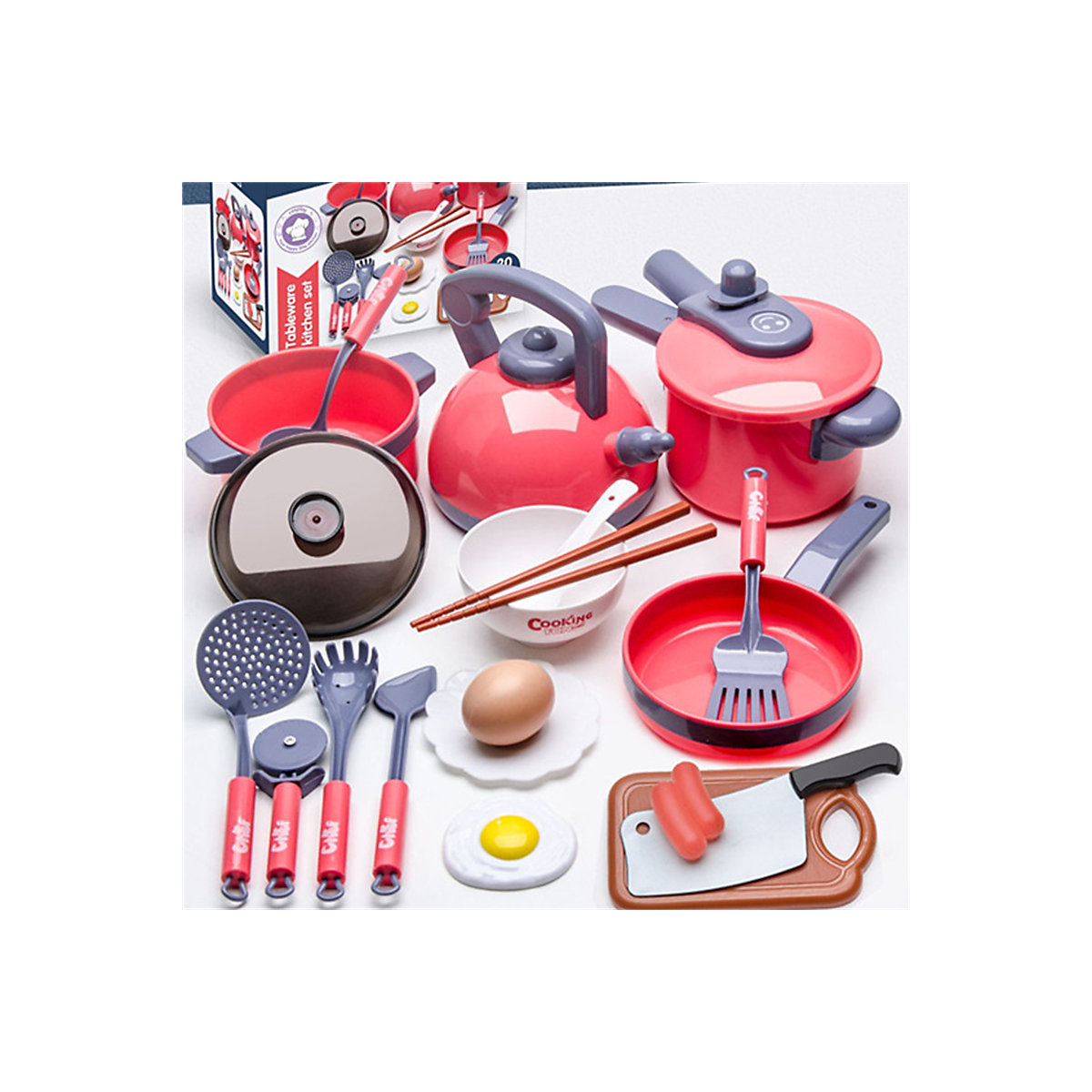 Kinderküchen-Induktionsherd-Spielzeugset Kochutensilien Reiskocher Kinderspielzeugset