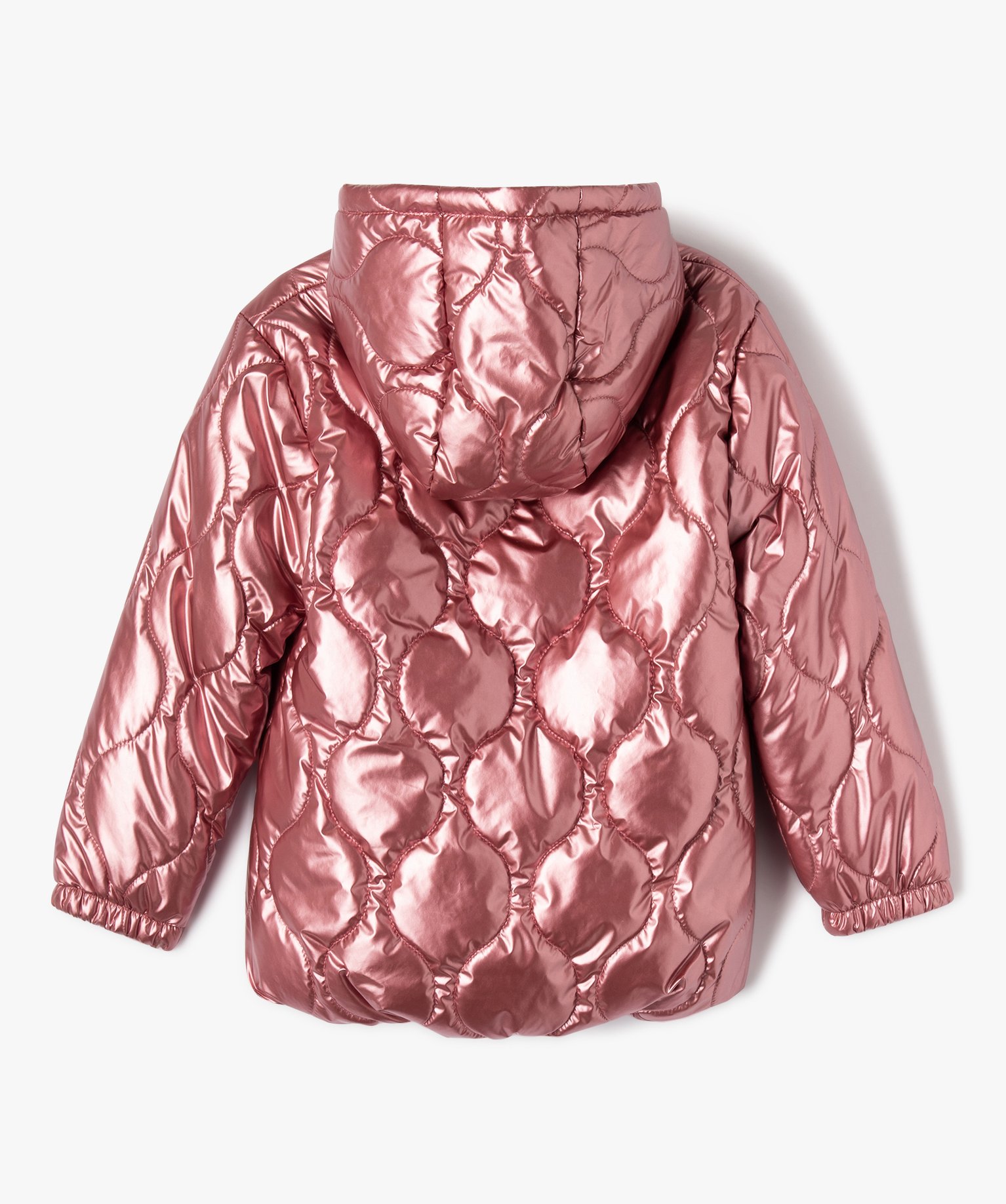Blouson matelassé à capuche fille rose | GEMO