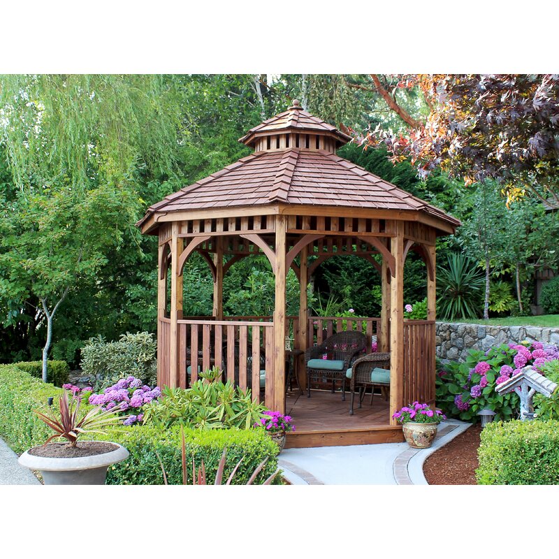 Bayside 10 Ft. W x 10 Ft. D Cedar Patio Gazebo