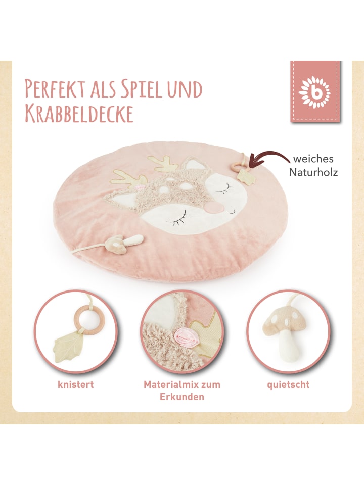 Bieco Spielwaren Krabbeldecke mit Aktivität Reh - ab Geburt in Rosa günstig kaufen onesize