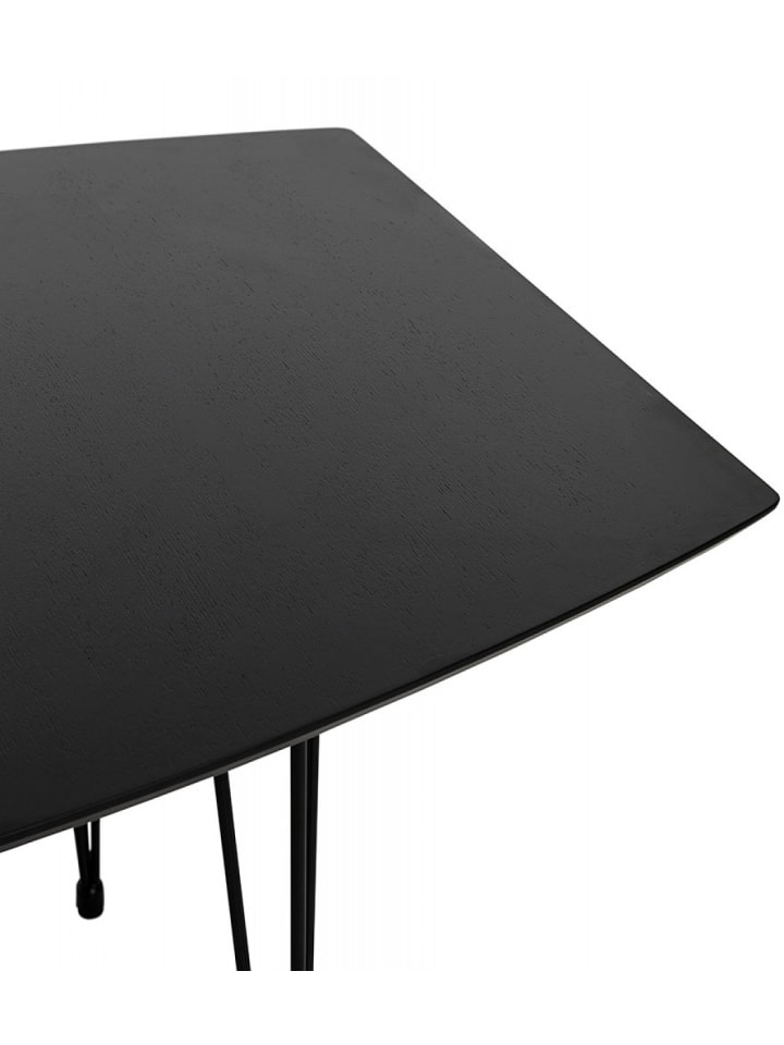KADIMA DESIGN Ausziehbarer Esstisch aus Eschenholz und Metall | Industrieller Stil in Schwarz günstig kaufen onesize