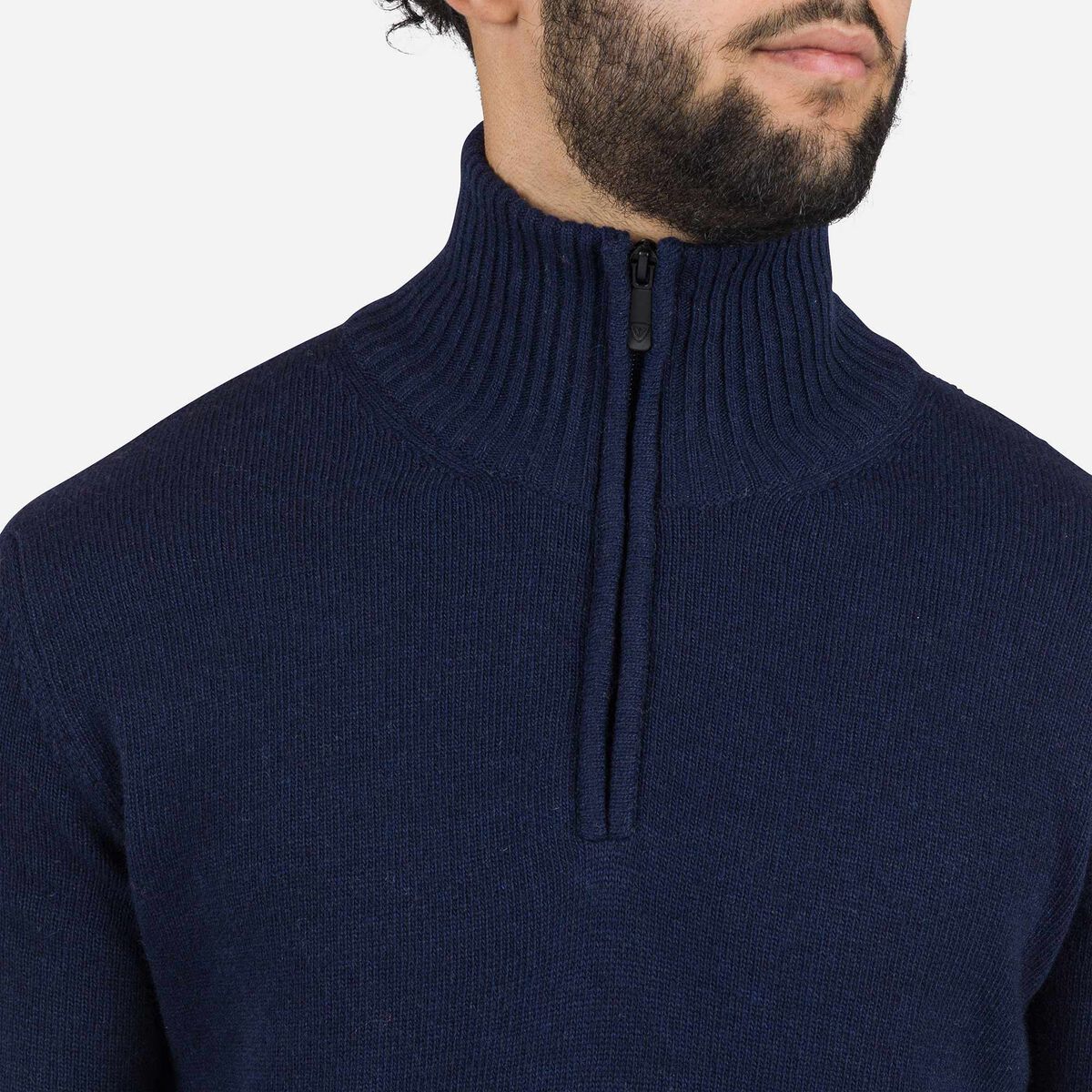 Herrenstrickpullover mit halblangem Reißverschluss Signature