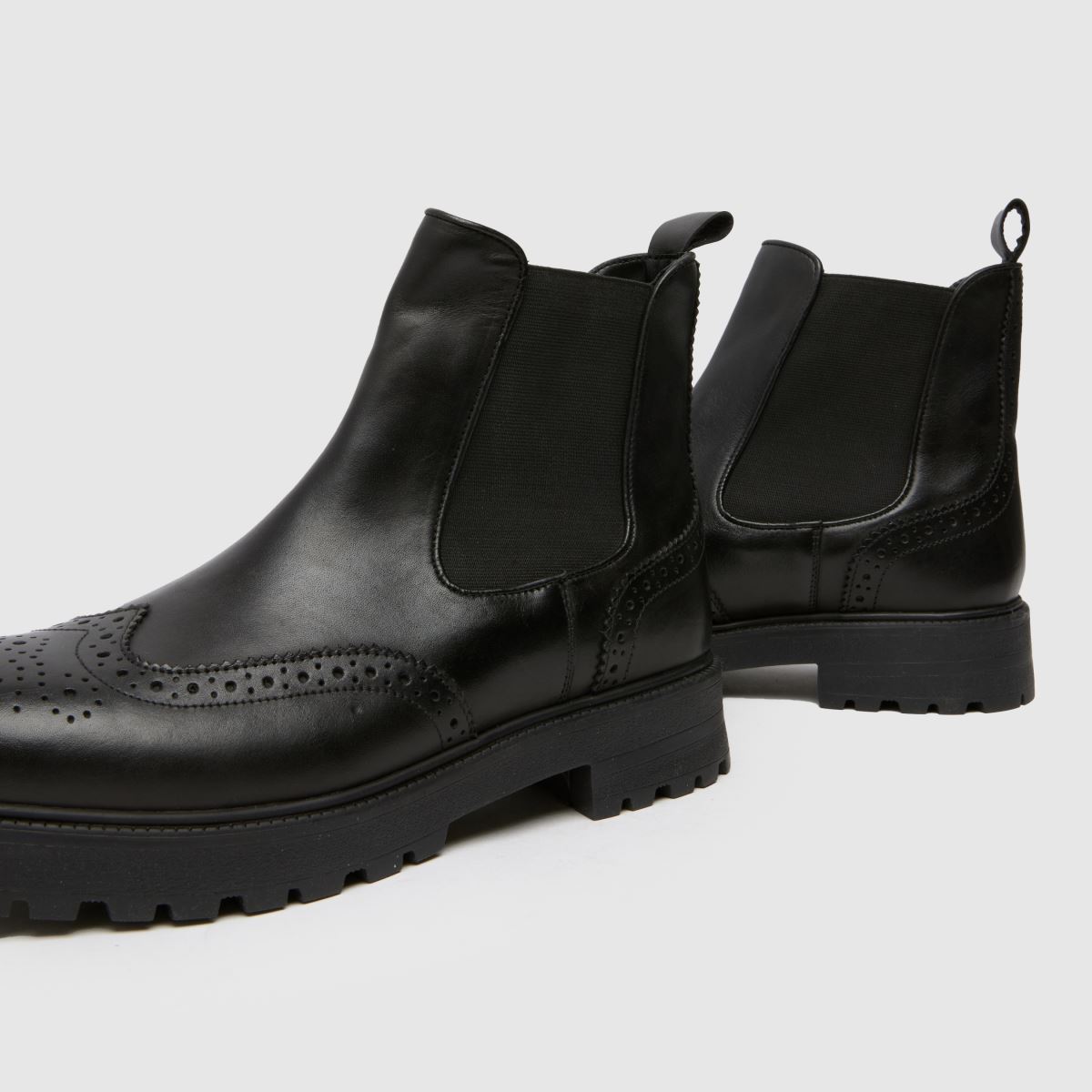 Schuh Davis – Svarta chelsea-stövlar i läder