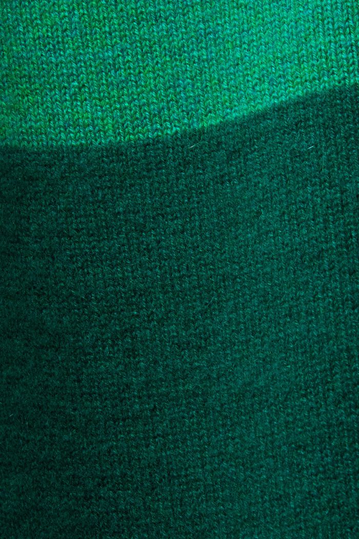 Kaschmirpullover mit Polokragen und Rugby-Streifen