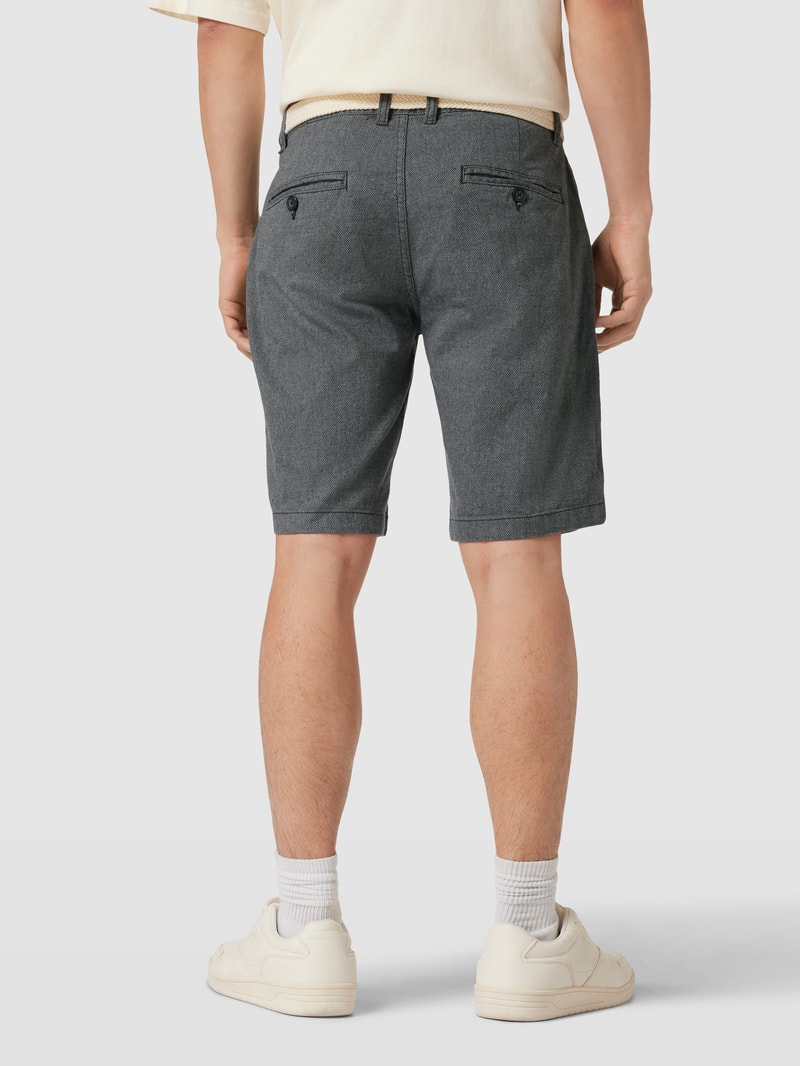 Bermudas mit Stoffgürtel Modell 'NEBRASKA' in anthrazit